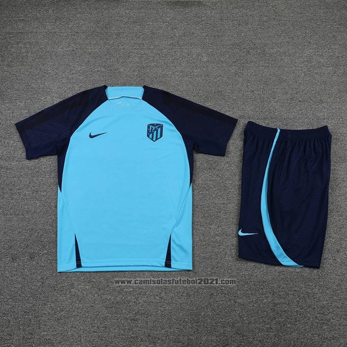 Fato de Treino Atletico Madrid Manga Curta 2022-2023 Azul - Calcas Curta